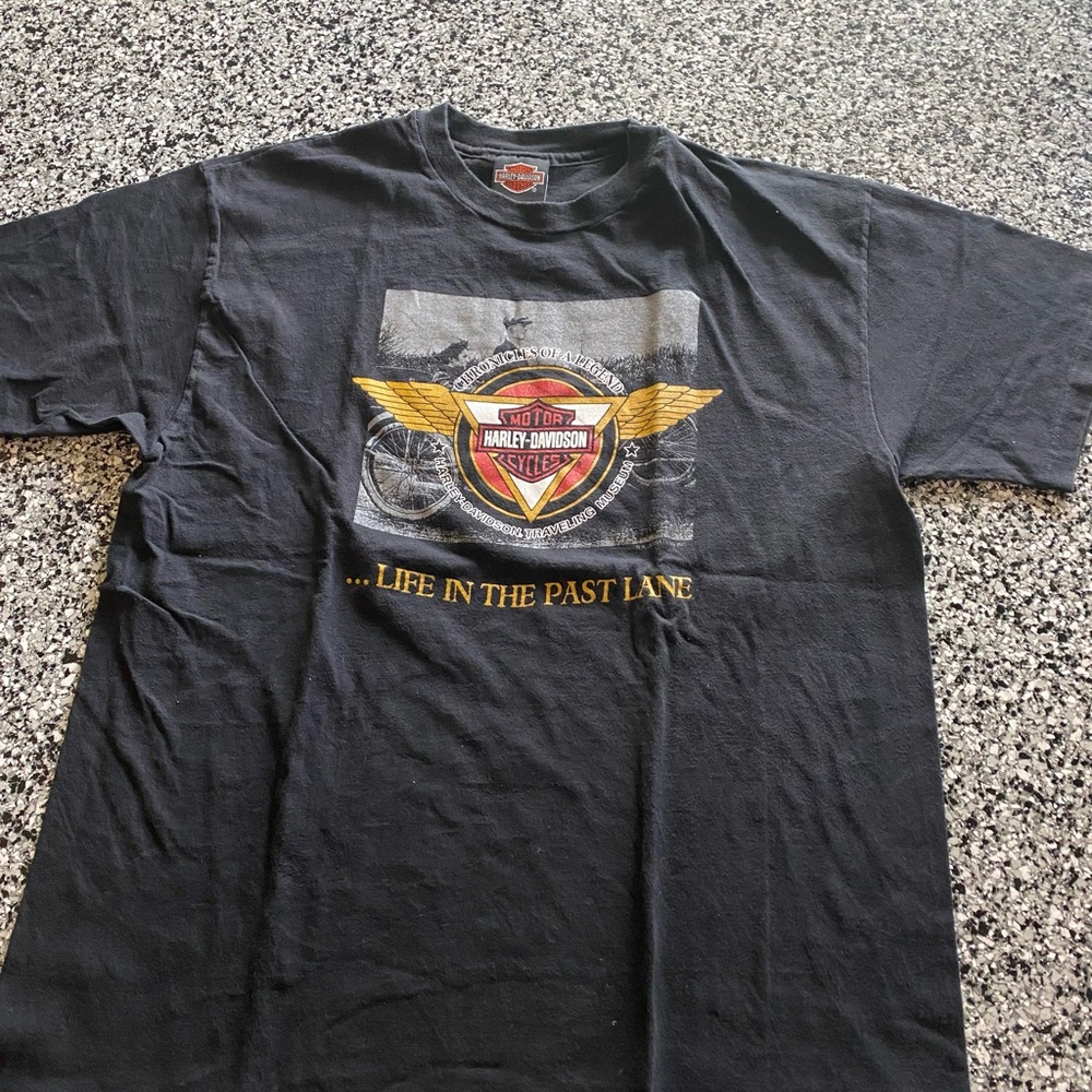 Harley Davidson 1990s Ride Through Time Traveling Museum Tee Shirt L